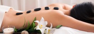 Hot stone placement for maximum stress relief